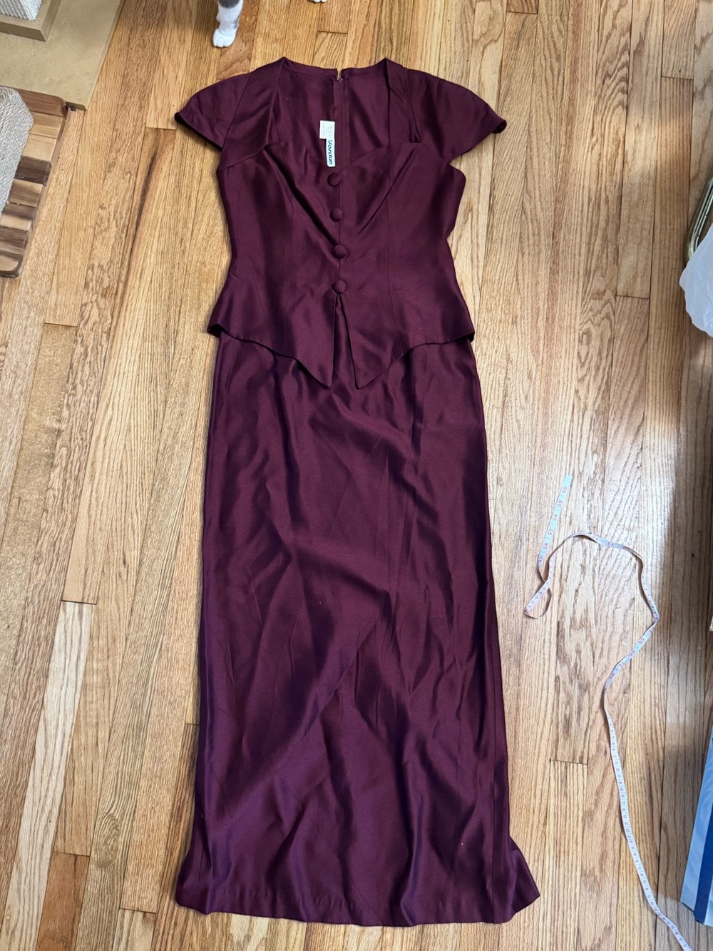 Vintage Jordan Plum Bodice Dress
